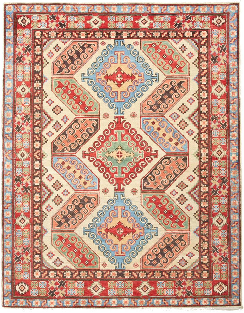 Kazak Tappeto 200x160 (Pakistan) Annodato A Mano