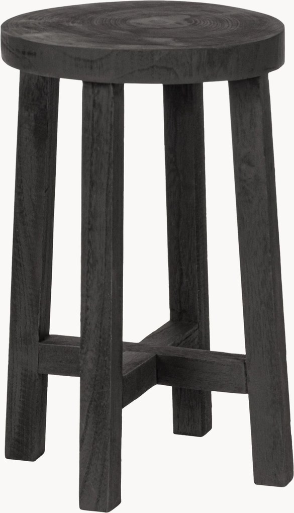 Set di 2 tavolini rotondi in legno di paulownia Yako