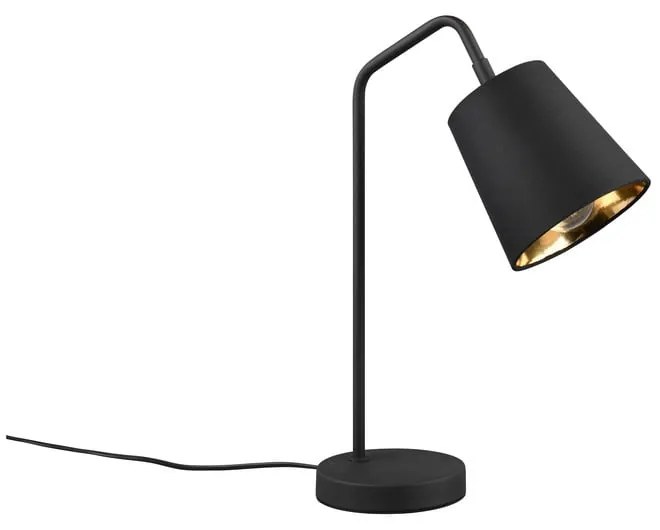Lampada da tavolo nera con paralume in tessuto (altezza 45 cm) Buddy - Trio