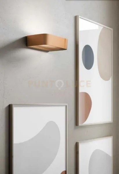 Aki applique a parete grande rame opaco 4000k 3375lm 22w l.35,5cm d...