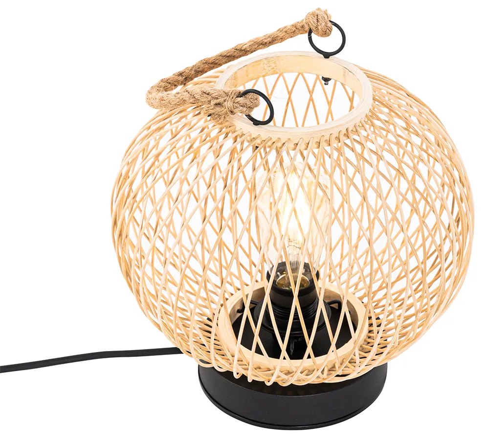 Lampada da tavolo da esterno rustica in rattan - Calamus