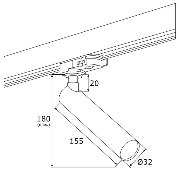 Argon 4353 - Faretto per sistema a binario LED ELBRUS LED/4,5W/230V bianco