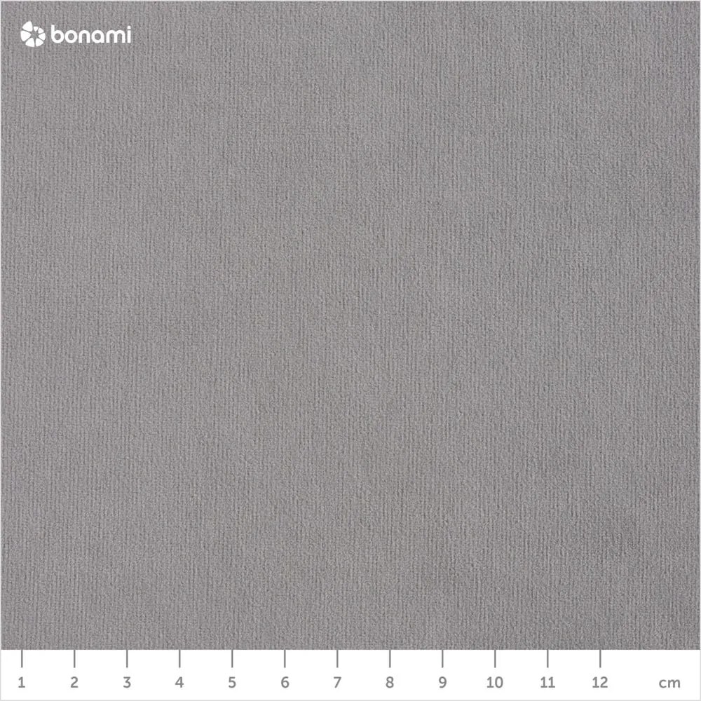 Divano letto angolare in velluto grigio chiaro, angolo sinistro Stylish Stan - Miuform