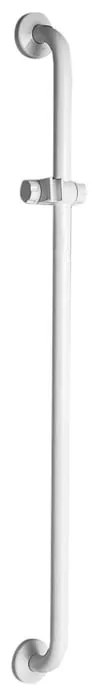 Maniglione di sicurezza con supporto per doccetta medium in inox L 99.44 x P 7.1 cm bianco