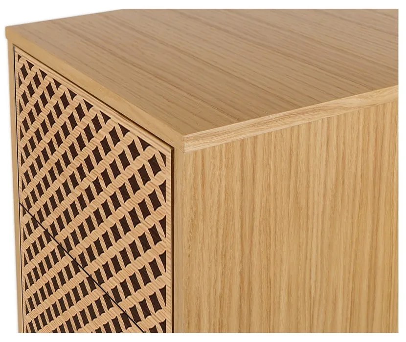 Cassettiera in rovere Camden Diamond, 40 x 123 cm Mora - Woodman