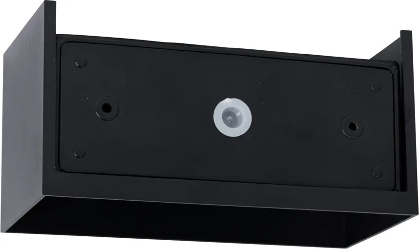 Lampada da parete per esterni nera con LED integrati 4 luci IP54 - Edwin