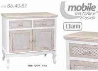 Madia consolle stile shabby bianco beige charm cm 86 x 40 x 87 h