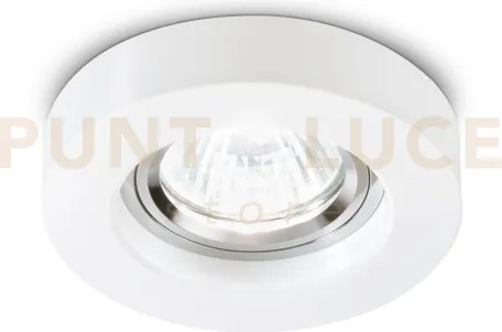 Blues faretto inasso in vetro bianco attacco gu10 d.9,5cm