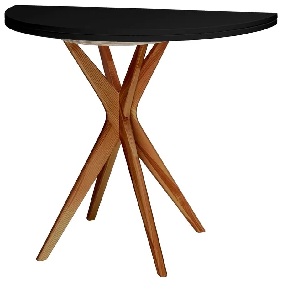 Tavolo da pranzo rotondo allungabile con estensione 45x90 cm Jubi – Ragaba