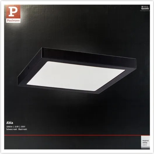 Paulmann 71026 - LED/22W Plafoniera ABIA 230V nero