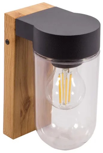 Applique da Esterno Color Legno con Base E27 IP54