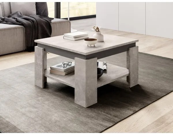 Tavolino da salotto OLAF grigio cemento/antracite