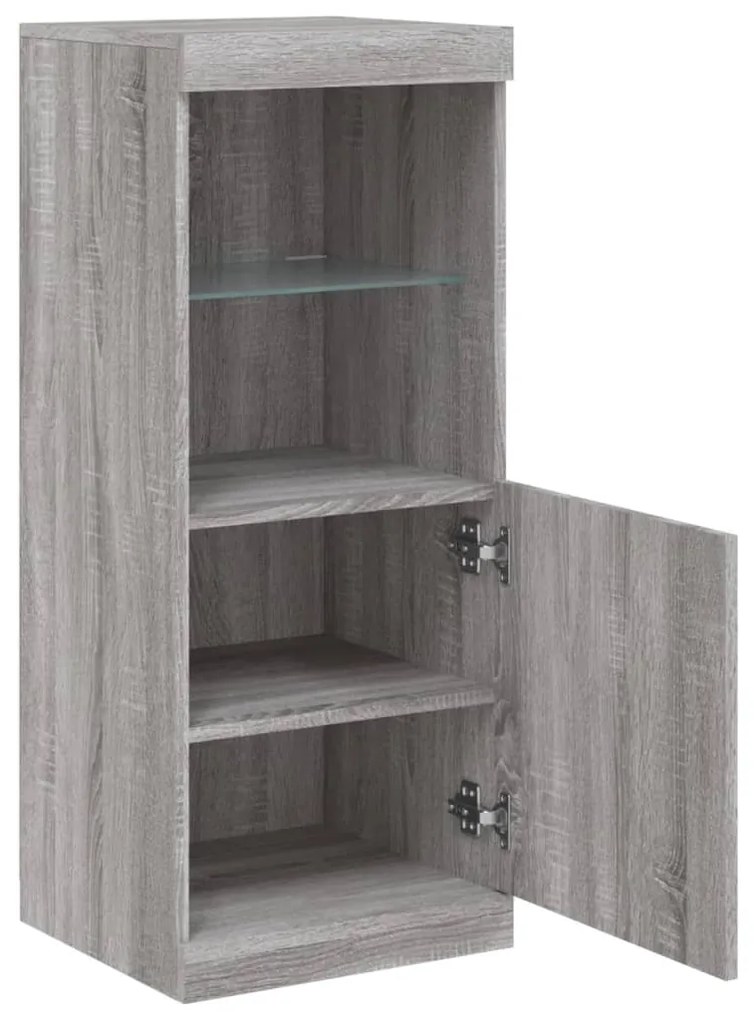 Credenza con Luci LED Grigio Sonoma 41x37x100 cm