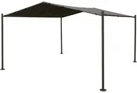 Gazebo per auto 400x400x257 cm Carport grigio