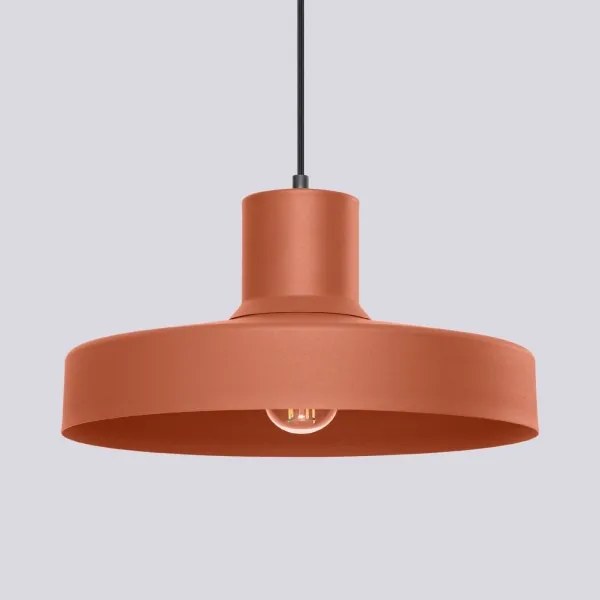 Sollux SL.1706 - Lampadario a sospensione con filo BILO 1xE27/15W/230V diametro 35 cm arancione