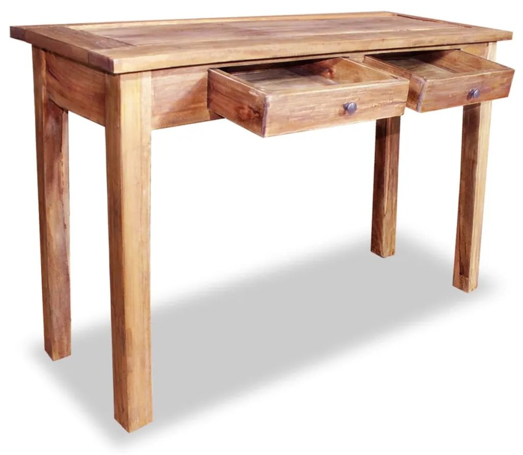 Tavolo consolle in legno massello recuperato 123x42x75 cm