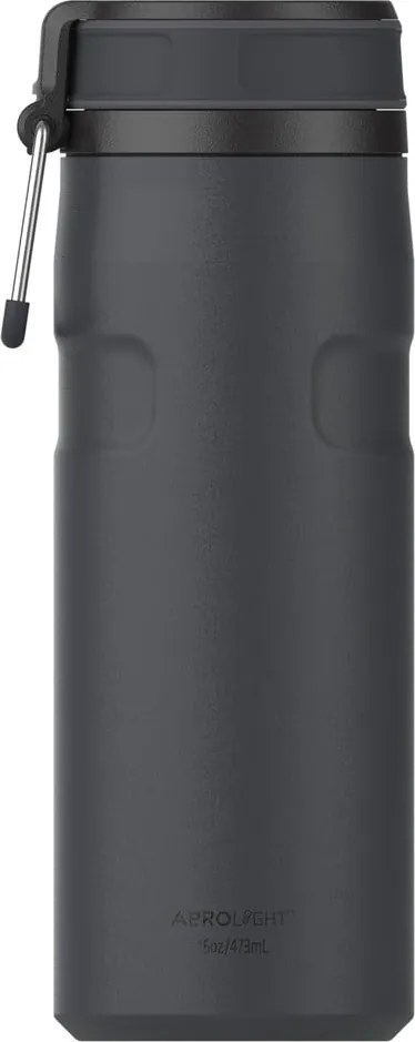 Borraccia termica nera in acciaio inox 470 ml IceFlow™ Bottle Twist Flip Black – Stanley