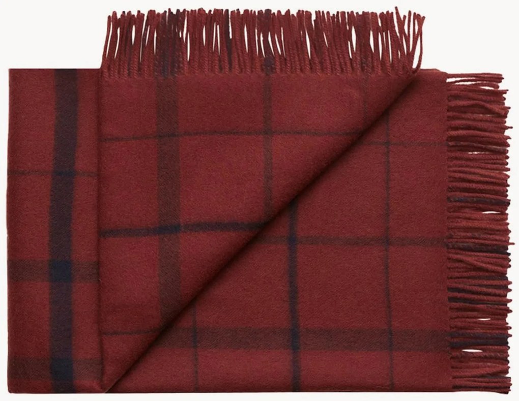 Coperta in lana con frange Warp