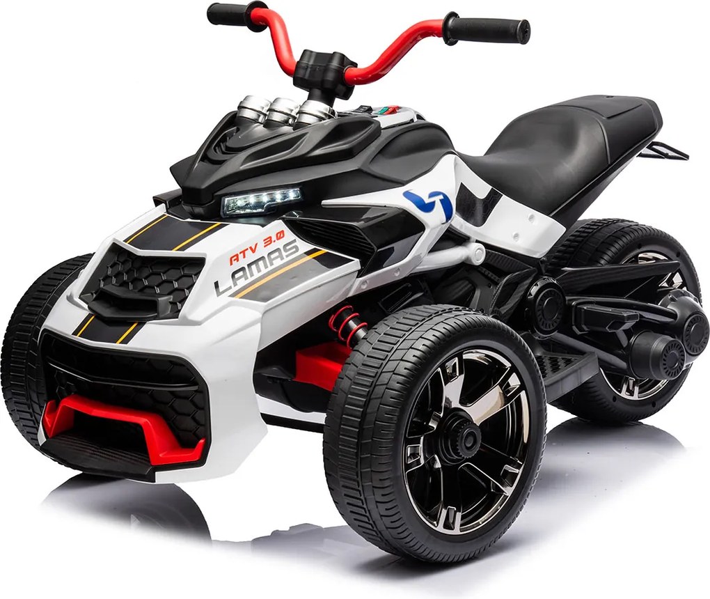 Mini Quad Elettrico per Bambini 3 Ruote 12V ATV 3.0 Bianco...