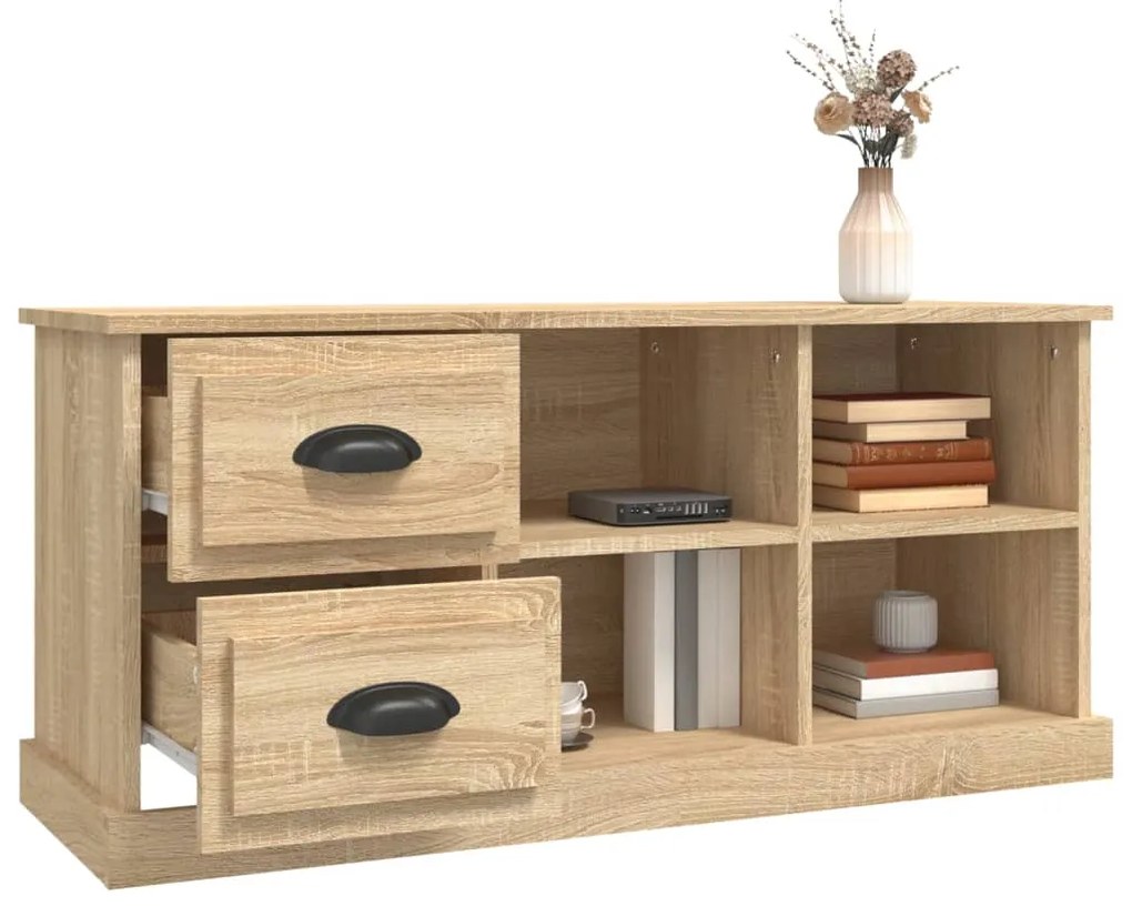 Mobile tv rovere sonoma 102x35,5x47,5 cm in legno multistrato