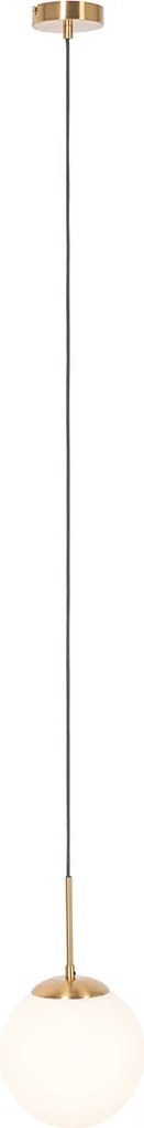 Lampada a sospensione smart oro con vetro opale incl. Wifi P45 - Flore