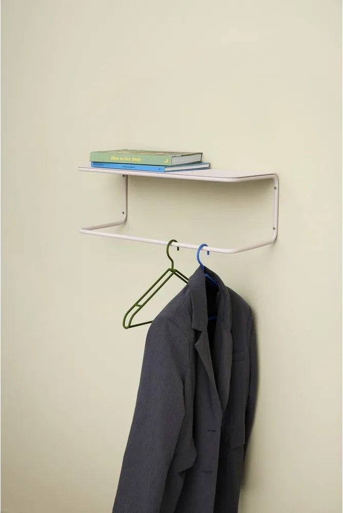 Attaccapanni in metallo bianco con ripiano Welcome - Hübsch