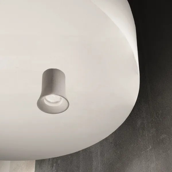 Lampada faretto da interno ROCK 8x10 cm in cemento e vetro soffiato