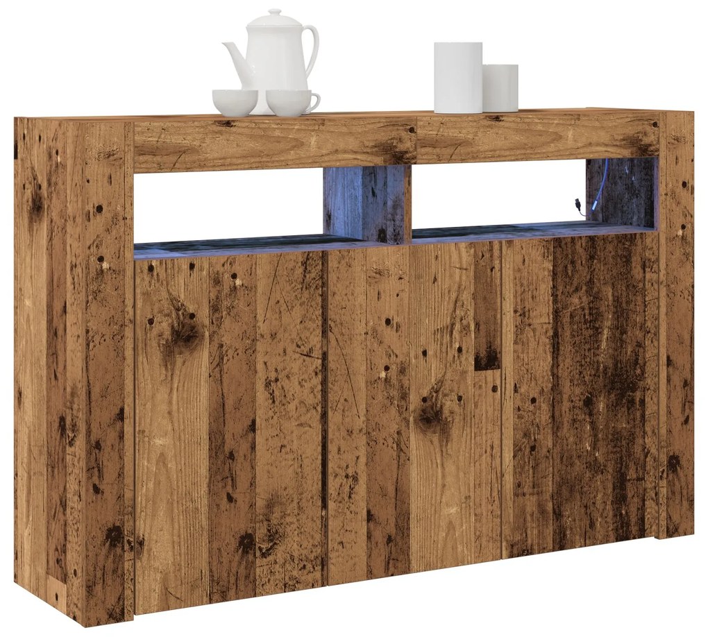 Credenza legno vecchio legno ingegnerizzato 116 x 30 x 75 cm