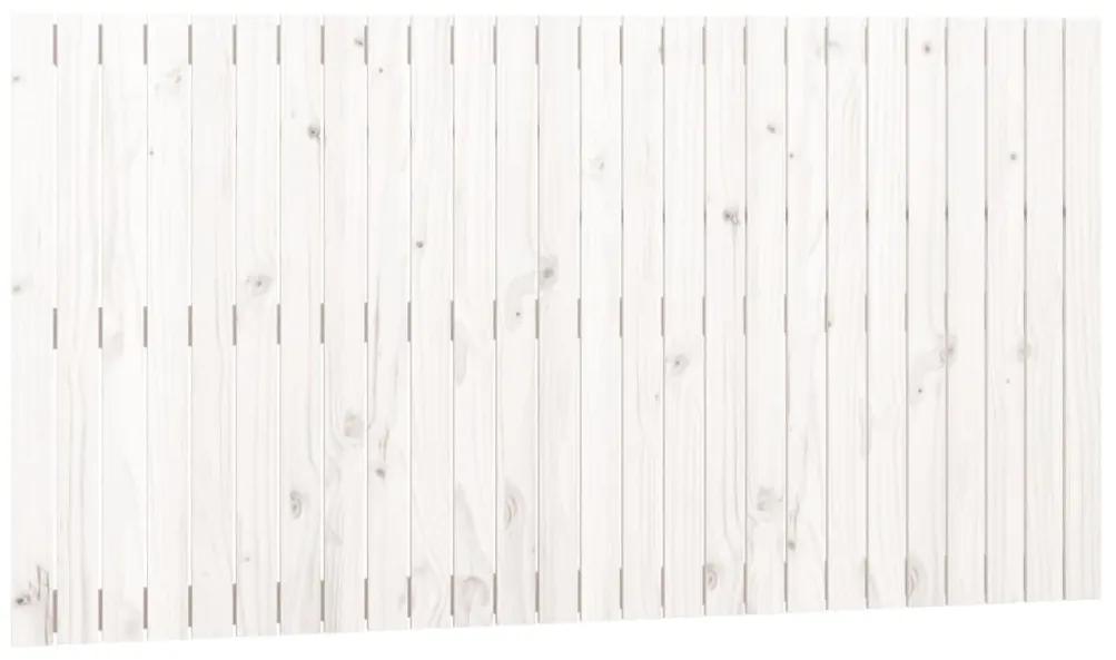 Testiera da parete bianca 166x3x90 cm in legno massello di pino