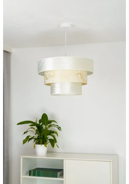 Duolla - Lampadario a sospensione con filo LUNETA 1xE27/40W/230V diametro 45 cm color crema