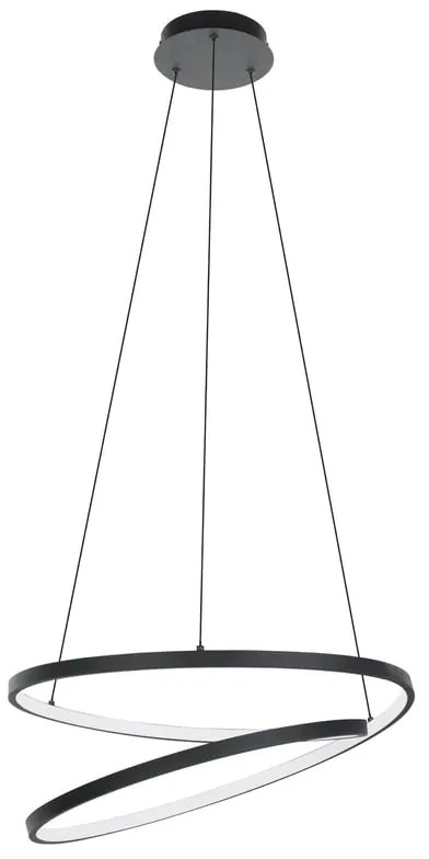 Lampadario LED moderno Ruotale nero Ø55cm, luce calda 4500 lumen, EGLO