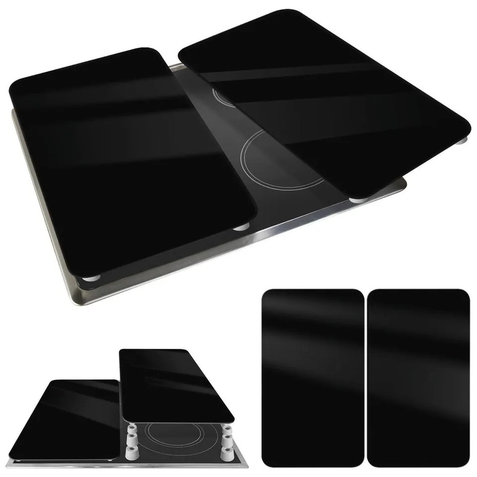 Set di 2 coperchi per fornelli in vetro temperato 30x52 cm Universal - Wenko