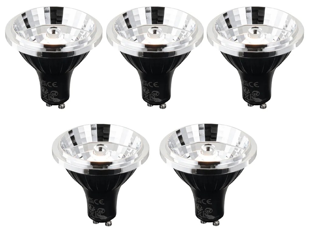 Set di 5 Lampadine LED GU10 dimmerabili a 3 fasi Kelvin 70mm 6W 500 lm 2200 - 3600K