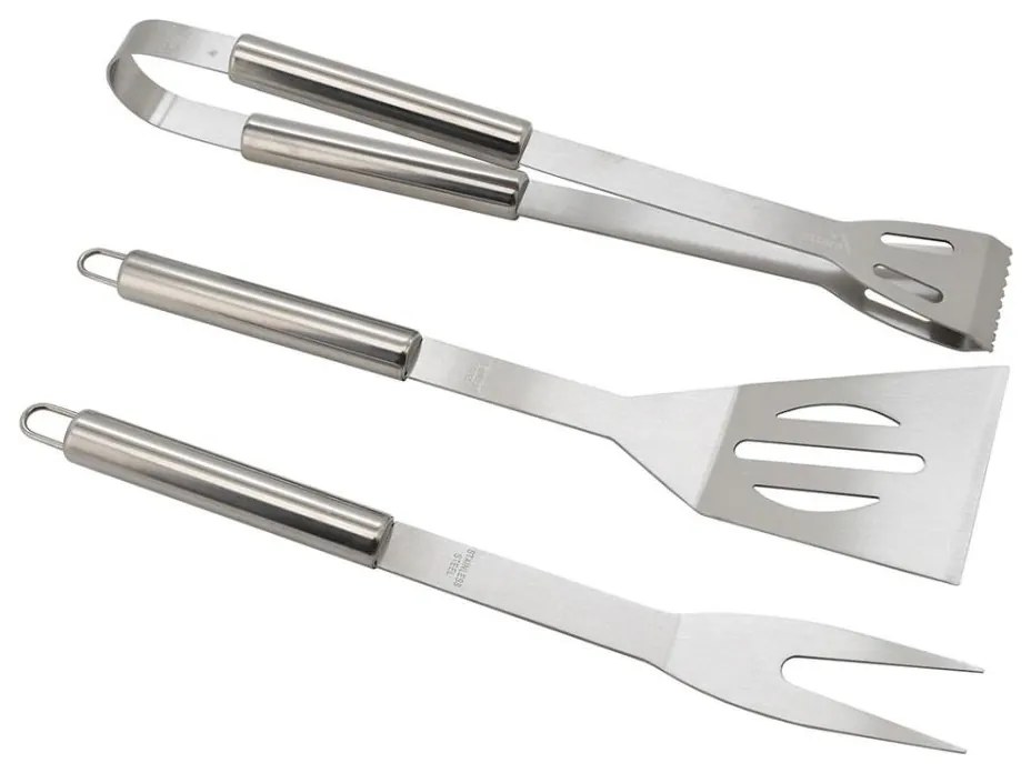 Utensili per grigliare in acciaio inox 3 pz