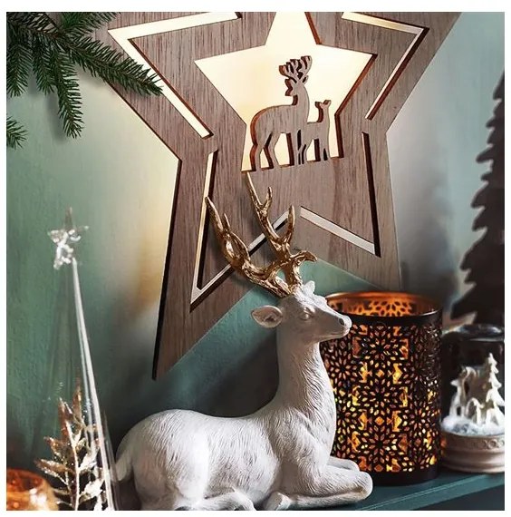 Solight 1V261 - Decorazione natalizia LED LED/2xAA stella