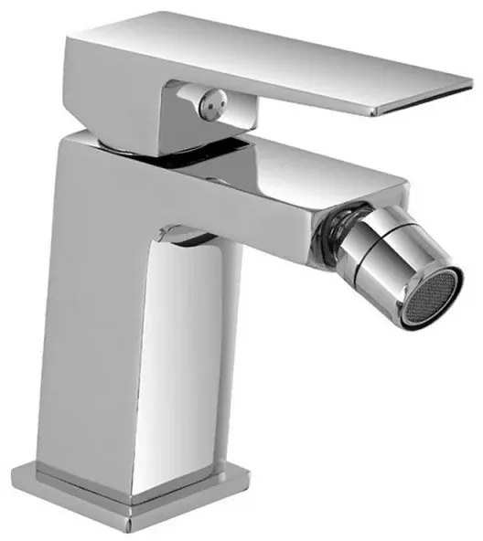 Set miscelatori lavabo bidet e doccia con deviatore cromo lucido Kubo