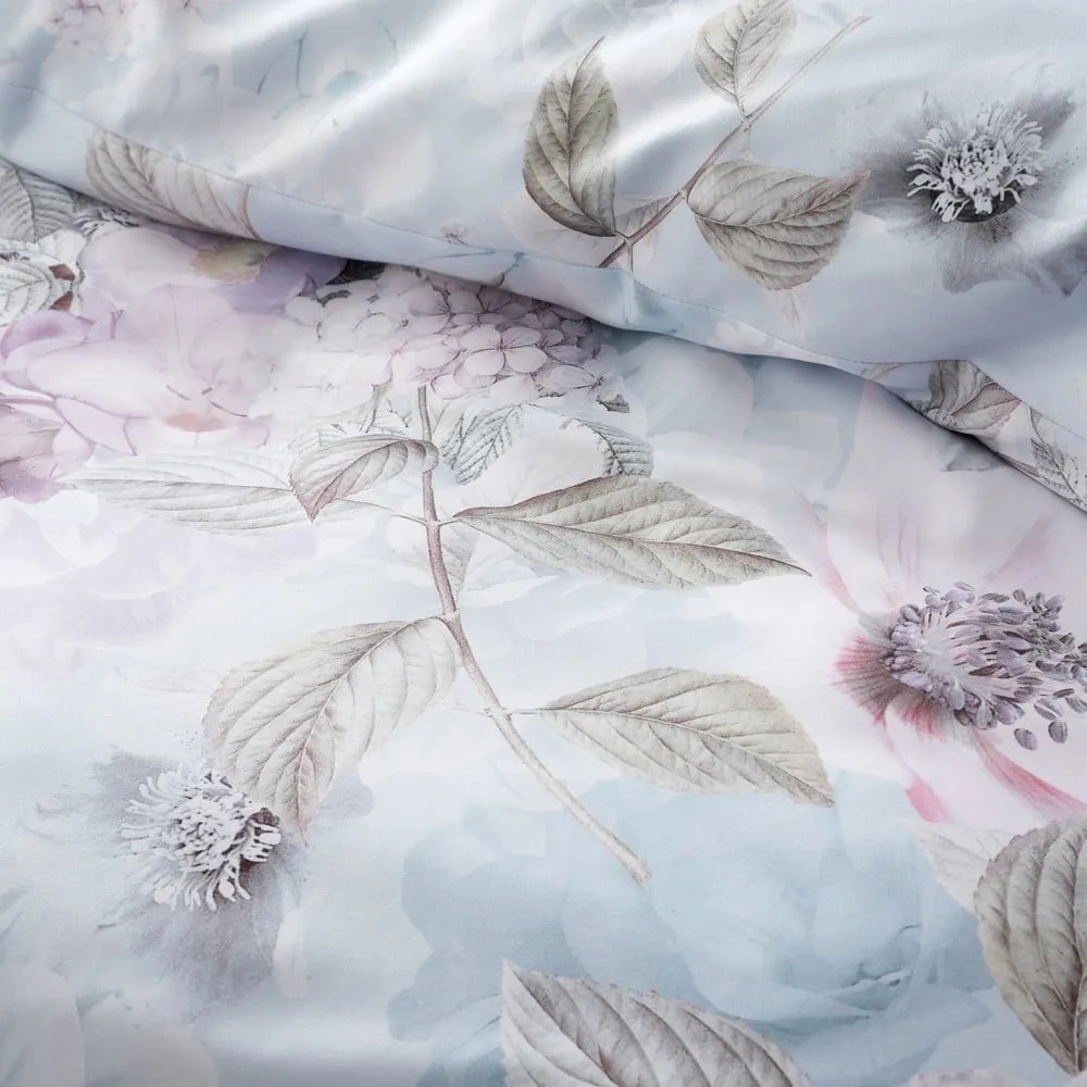Set copripiumino e federa azzurro per letto matrimoniale 200x200 cm Floral Serenity – RHS