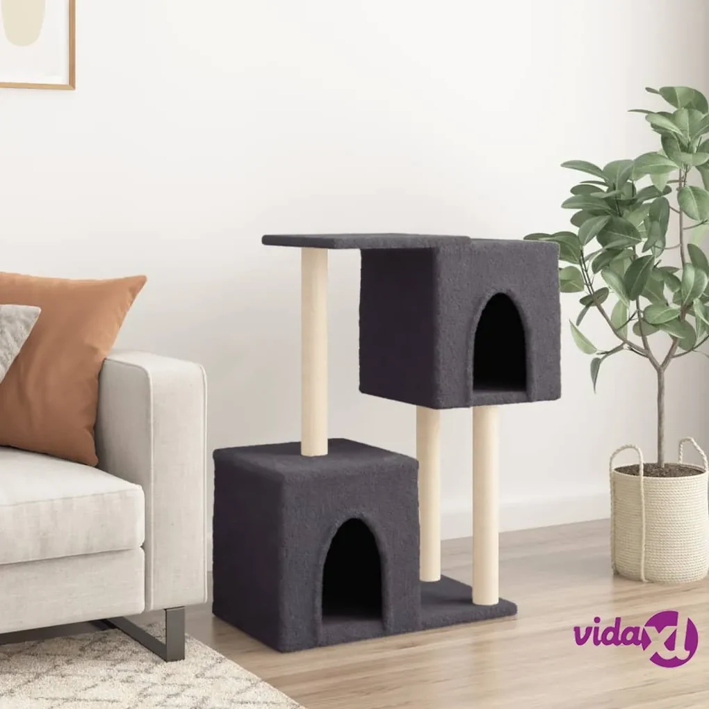 vidaXL Albero per Gatti con Tappeto Tiragraffi in Sisal 62 cm