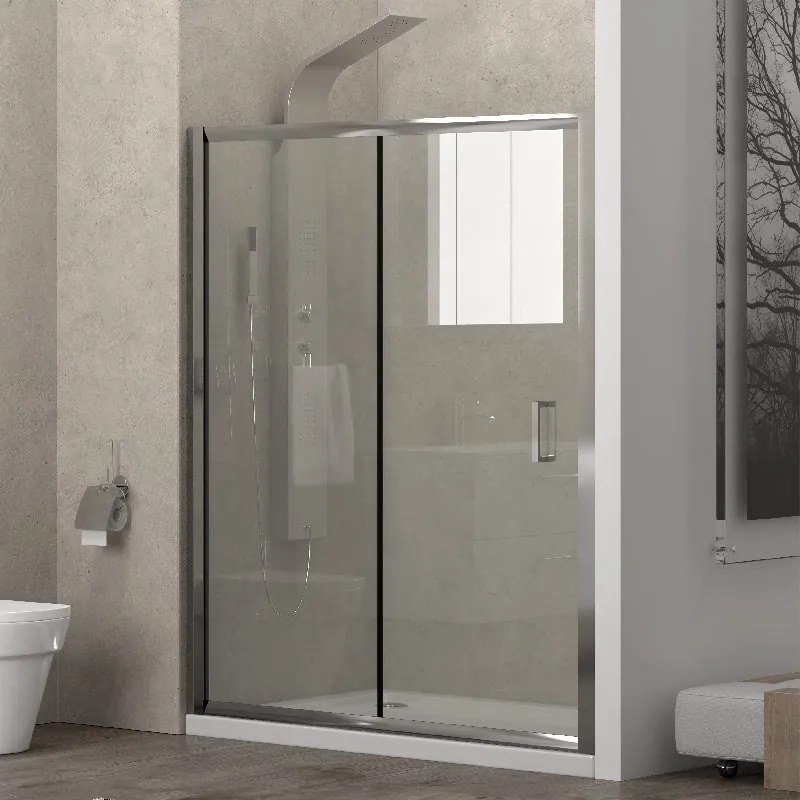 Porta doccia nicchia 110cm con anta scorrevole altezza 180cm K410N - KAMALU