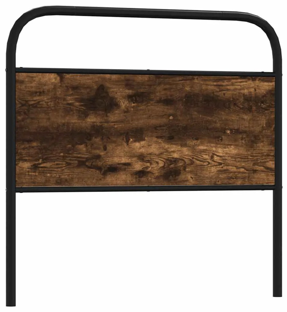 Testiera Rovere Fumo 90 Cm İn Acciaio E Legno Multistrato /