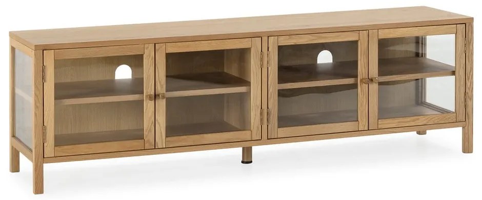 Mobile TV di colore naturale con effetto rovere 160x50x40 cm Ceci – MOME