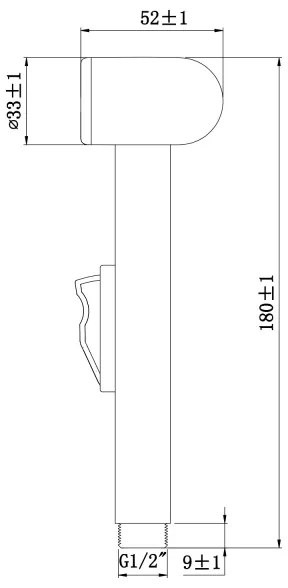Aqualine - Rubinetto del bidet con shower cromo lucido