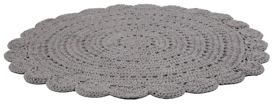 Tappeto rotondo in cotone grigio ø 120 cm Alma - Nattiot