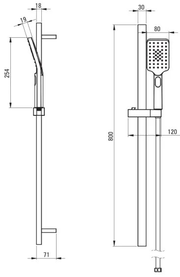 Deante NGA_052K - Set doccia ALPINIA, finitura cromo lucido