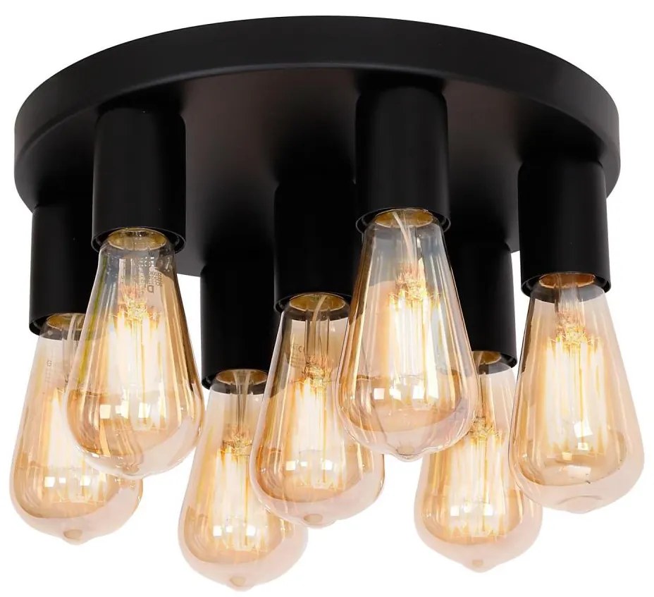 Faretto FILO 7xE27/60W/230V nero