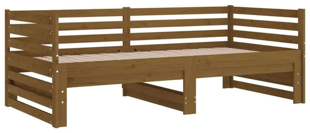 Dormeuse Estraibile Miele 2x(90x190) cm Legno Massello di Pino