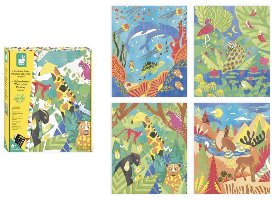 Atelier per bambini maxi - Pittura ad acquerello - Animali esotici