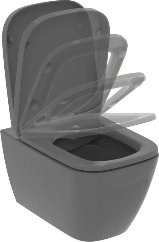 Vaso WC sospeso IDEAL STANDARD i.life b, sedile escluso P 54 x L 35.5 x H 33.5 cm grigio / argento