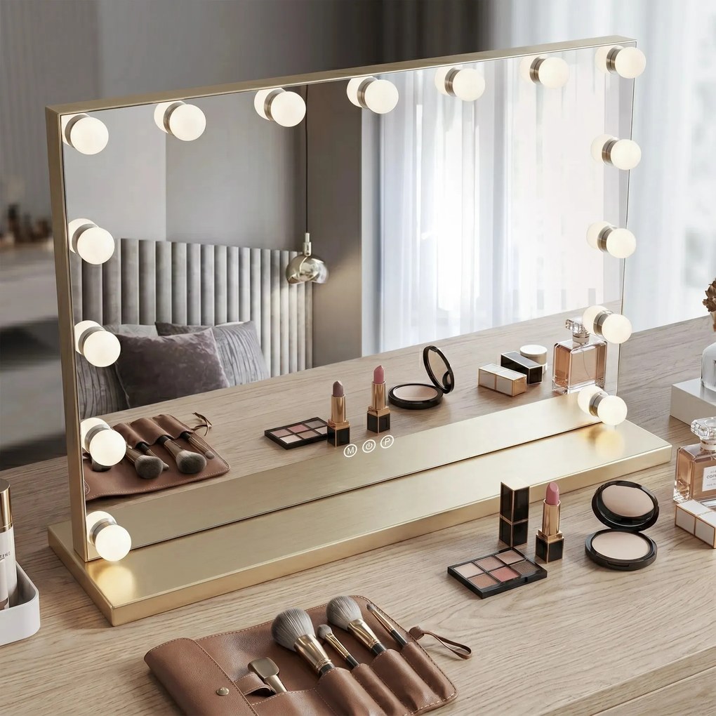 Specchio LED HOLLYWOOD L.Gold 80x60