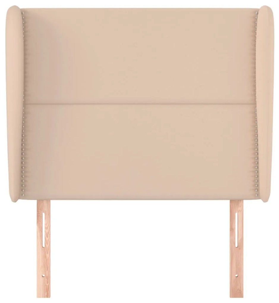 Testiera ad orecchio cappuccino 83x23x118/128 cm in similpelle
